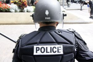 Police in riot gear in a show of force during the G20 Summit in Pittsburgh Sept. 25. 